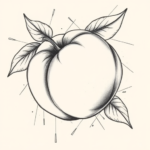 Pencil Sketch Peach Tattoo