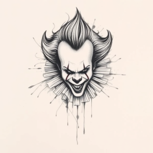 Pencil Sketch Pennywise Tattoo