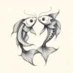 Pencil Sketch Pisces Tattoo