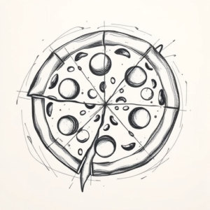 Pencil Sketch Pizza Tattoo