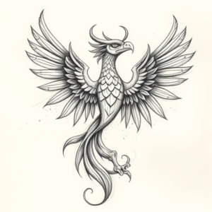 Pencil Sketch Quetzalcoatl Tattoo