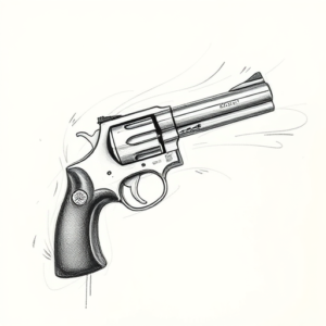 Pencil Sketch Revolver Tattoo
