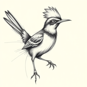 Pencil Sketch Roadrunner Tattoo