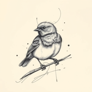 Pencil Sketch Robin Tattoo