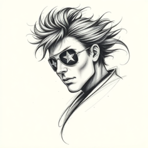 Pencil Sketch Rockstar Tattoo