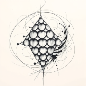 Pencil Sketch Scale Tattoo