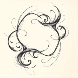 Pencil Sketch Scroll Tattoo