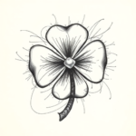 Pencil Sketch Shamrock Tattoo