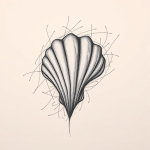 Pencil Sketch Shell Tattoo
