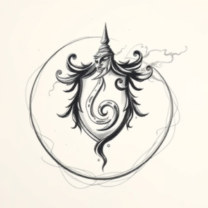 Pencil Sketch Slytherin Tattoo