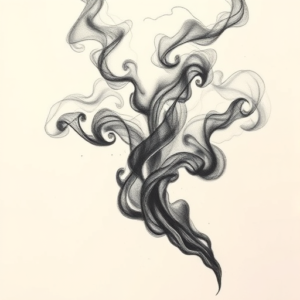Pencil Sketch Smoke Tattoo