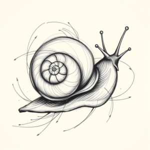 Pencil Sketch Snail Tattoo
