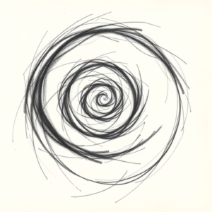 Pencil Sketch Spiral Tattoo