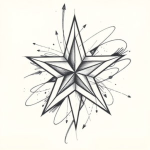 Pencil Sketch Star Tattoo