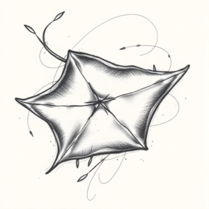 Pencil Sketch Stingray Tattoo