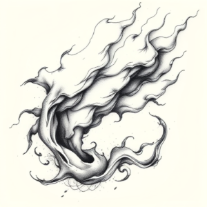 Pencil Sketch Storm Tattoo