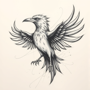 Pencil Sketch Thunderbird Tattoo