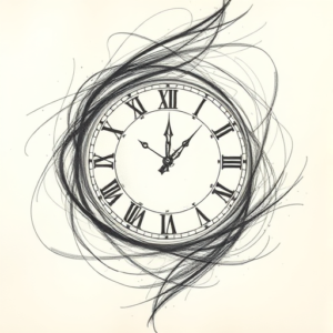 Pencil Sketch Time Tattoo