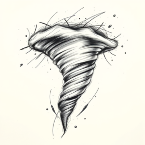 Pencil Sketch Tornado Tattoo