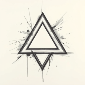 Pencil Sketch Triangle Tattoo