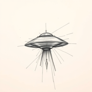 Pencil Sketch Ufo Tattoo