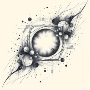 Pencil Sketch Universe Tattoo