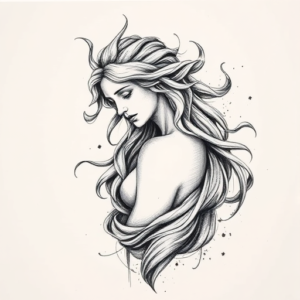 Pencil Sketch Venus Tattoo