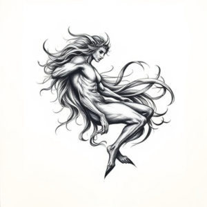 Pencil Sketch Virgo Tattoo