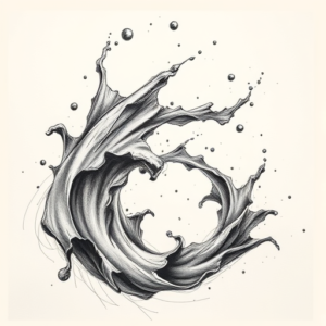 Pencil Sketch Water Tattoo