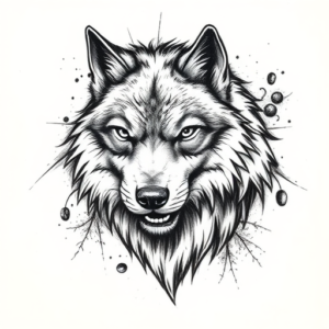 Pencil Sketch Werewolf Tattoo