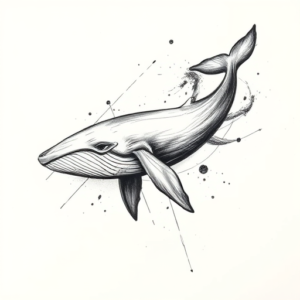 Pencil Sketch Whale Tattoo