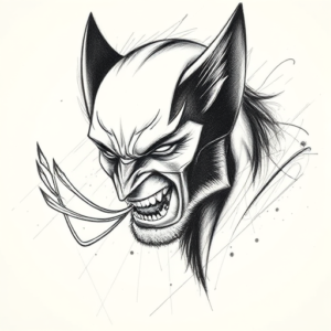 Pencil Sketch Wolverine Tattoo