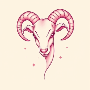 Pink Aries Tattoo