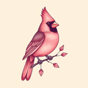 Pink Cardinal Tattoo