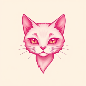 Pink Cat Tattoo