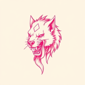 Pink Cerberus Tattoo