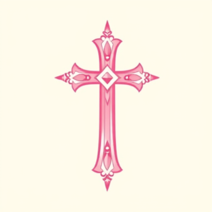 Pink Cross Tattoo