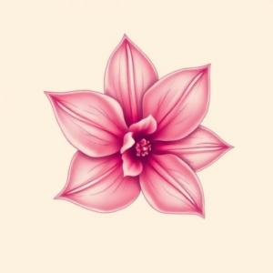 Pink Daffodil Tattoo