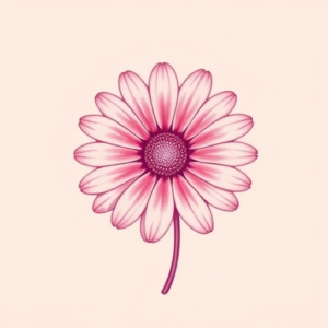 Pink Daisy Tattoo