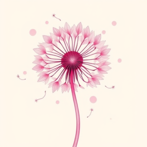 Pink Dandelion Tattoo