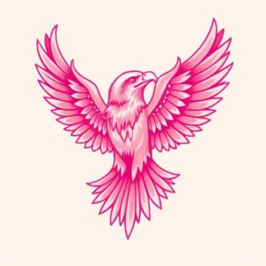 Pink Eagle Tattoo