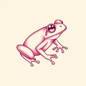 Pink Frog Tattoo