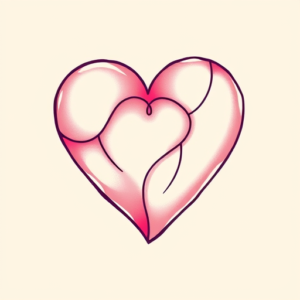 Pink Heart Tattoo