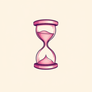 Pink Hourglass Tattoo