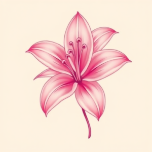 Pink Lily Tattoo