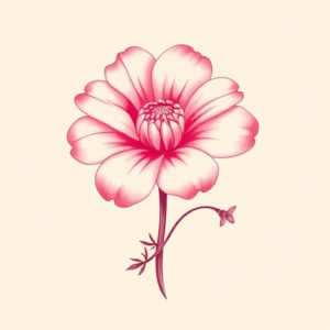 Pink Marigold Tattoo
