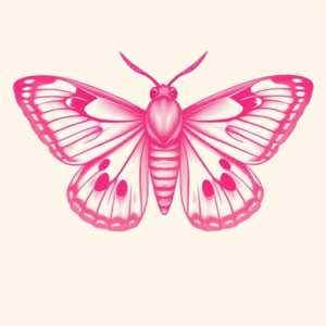 Pink Moth Tattoo