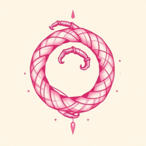 Pink Ouroboros Tattoo