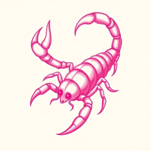 Pink Scorpio Tattoo