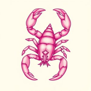 Pink Scorpion Tattoo